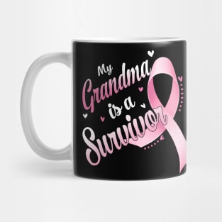 My Grandma Is A Survivor Breast Cancer Awareness Mug
